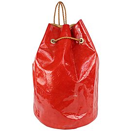 Louis Vuitton XL Red Monogram Vernis Morton Drawstring Backpack 819lv69