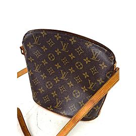 Louis Vuitton Drouot Monogram 4lva621 Brown Coated Canvas Cross Body Bag