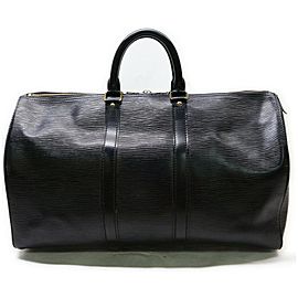 Louis Vuitton Black Epi Keepall 45 Duffle Bag PM 862202