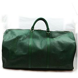 Louis Vuitton Green Epi Leather Keepall 60 Duffle Bag 862260