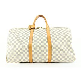 Louis Vuitton Damier Azur Keepall 50 Duffle Bag 3LV712