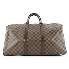 Louis Vuitton Damier Ebene Keepall 50 Duffle bag 4lv1123