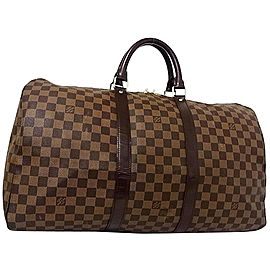 Louis Vuitton Damier Ebene Keepall 50 Boston Duffle Bag 240064