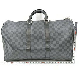 Louis Vuitton Damier Graphite Keepall Bandouliere 45 Duffle Bag 862681