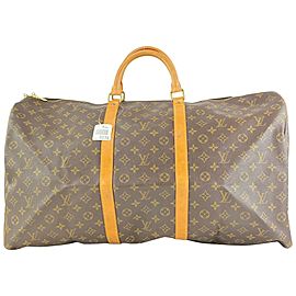 Louis Vuitton Monogram Keepall 60 Boston GM Duffle Bag 5LVL1127