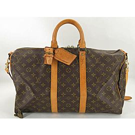 Louis Vuitton Monogram Keepall Bandouliere 45 Duffle Bag with Strap 862111