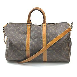 Louis Vuitton Monogram Keepall Bandouliere 45 Duffle Bag with Strap 862204