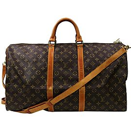 Louis Vuitton Monogram Keepall Bandouliere 55 Duffle Bag with Strap 862891