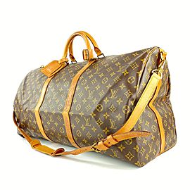 Louis Vuitton Monogram Keepall Bandouliere 60 Duffle Bag with Strap 3LVL1127