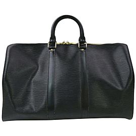 Louis Vuitton Black Epi Leather Noir Keepall 45 Duffle Bag 863063