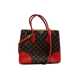 Louis Vuitton 872340 Red Monogram Flandrin 2way Tote