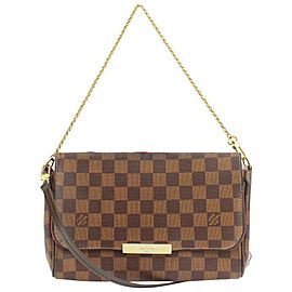 Louis Vuitton Damier Ebene Favorite MM 2way Crossbody Flap Bag 857624