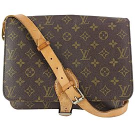 Louis Vuitton Monogram Cartouchiere GM Crossbody Flap Bag 910lv7