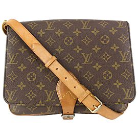 Louis Vuitton Monogram Cartouchiere GM Crossbody Flap Bag 910lv93