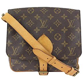 Louis Vuitton Monogram Cartouchiere MM Crossbody Flap Bag 99lv89