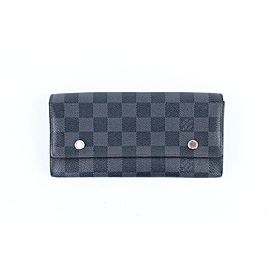 Louis Vuitton Damier Graphite Long Flap Wallet 225063