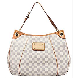 Louis Vuitton Galliera Hobo Cream Damier 227805 Azur Coated Canvas Shoulder Bag