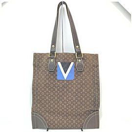 Louis Vuitton Brown Mini Lin Gaston V Tangier Tote 861203