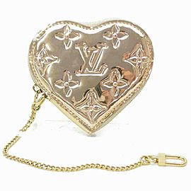 Louis Vuitton Rare Gold Mirroir Coin Purse Porte Monnaie Coeur Pochette Cles 860663