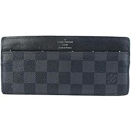 Louis Vuitton Graphite Clutch Damier Card Case Coated Canvas 871164 Wallet