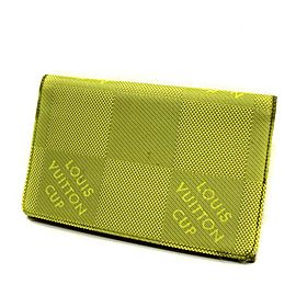 Louis Vuitton Damier Geant Neon Green LV Cup Organizer Wallet 236455