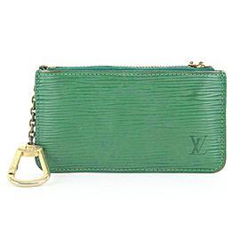 Louis Vuitton Green Epi Leather Key Pouch Pochette Cles 239lvs211