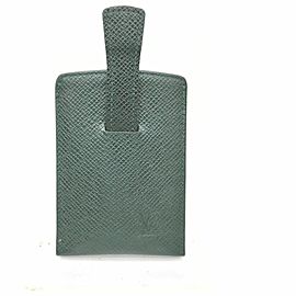 Louis Vuitton Green Taiga Leather Card Case Etui Cartes De Visite Toilette 861451