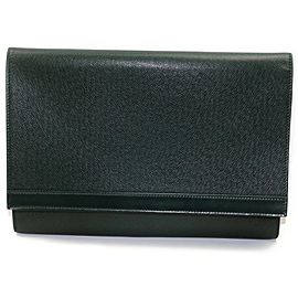 Louis Vuitton Porte Document Volga Fold Clutch Taiga Leather Portfolio 872793