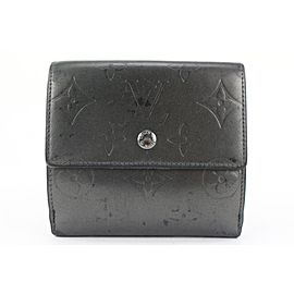 Louis Vuitton Charcoal Monogram Vernis Mat Elise Compact Snap Wallet 362lvs525