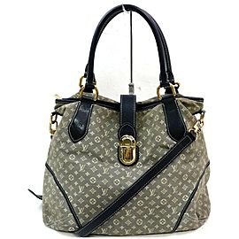 Louis Vuitton Hobo 872034 Mini Lin Elegy 2way with Strap Navy Blue Monogram Idylle Shoulder Bag