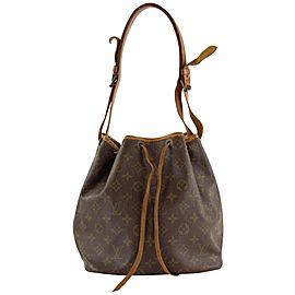 Louis Vuitton Monogram Petite Noe Drawstring Bucket Hobo Bag 7LVS1211