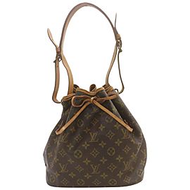 Louis Vuitton Monogram Petit Noe Drawstring Bucket Hobo Bag 863108