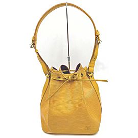 Louis Vuitton Yellow Epi Leather Noe Petit Drawstring Bucket Hobo Bag 863040