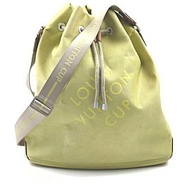 Louis Vuitton Green Damier Geant Volunteer Drawstring Hobo Bag 862274