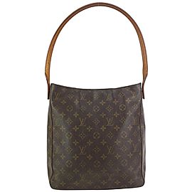 Louis Vuitton Monogram Looping GM Zip Hobo Bag 831lv35