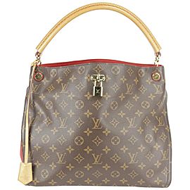 Louis Vuitton Hobo Monogram Gaia 27lk1219 Brown Coated Canvas Tote