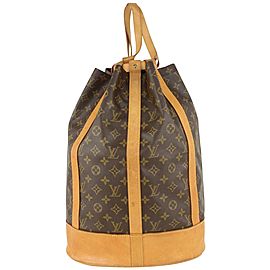 Louis Vuitton Monogram Randonnee GM Drawstring Sling Backpack Hobo 1015lv37