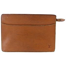 Louis Vuitton Homme 20lr1122 Brown Leather Clutch