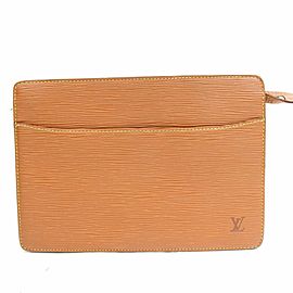 Louis Vuitton Brown Epi Leather Homme Zip Pouch 867435