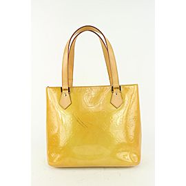 Louis Vuitton Yellow Monogram Vernis Houston Zip Tote bag 23lv104A