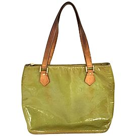 Louis Vuitton Houston Vernis Monogram 232935 Green Coated Canvas Tote