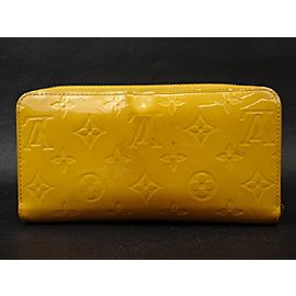 Louis Vuitton Jaune Passion Monogram Vernis Zippy wallet 216304