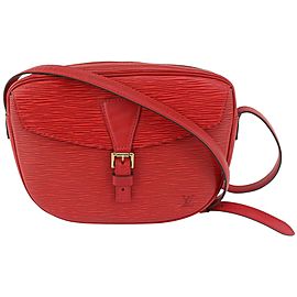 Louis Vuitton Red Epi Leather Jeune Fille Crossbody Bag 825lv68