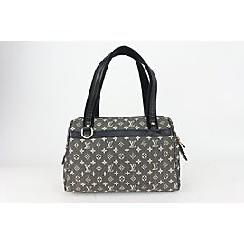 Louis Vuitton Charcoal Black Monogram Mini Lin Josephine PM Speedy Boston 823lv15