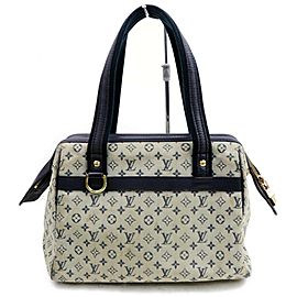 Louis Vuitton Josephine 872272 Pm Navy Blue Monogram Mini Lin Satchel