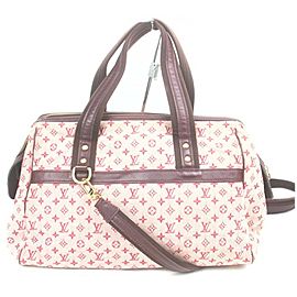 Louis Vuitton Bordeaux Monogram Mini Lin Josephine GM with Strap Speedy 861696