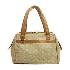 Louis Vuitton Khaki Beige Monogram Mini Lin Josephine PM Speedy Boston Bag 863396