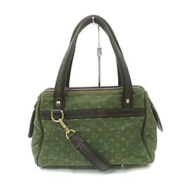 Louis Vuitton Khaki Green Monogram Mini Lin Josephine PM Speedy Bag wit Strap 863380