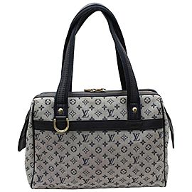 Louis Vuitton Josephine Navy Monogram Mini Lin 868391 Blue Canvas Satchel