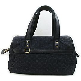 Louis Vuitton Rare Navy Blue Monogram Josephine GM Boston Speedy